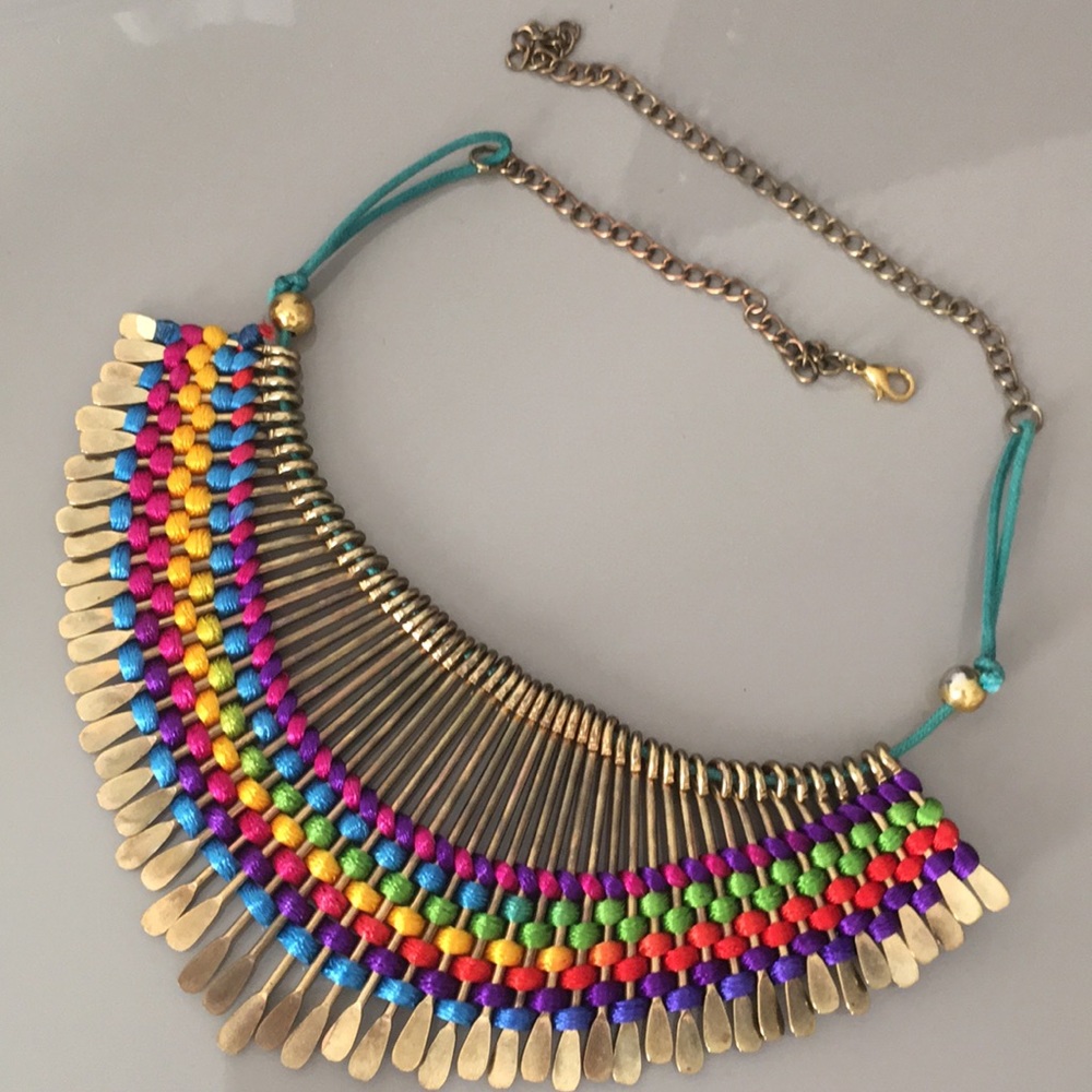 Statement necklace from local store in Spain